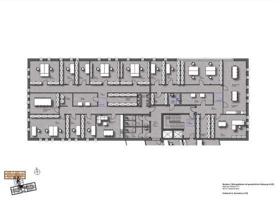 Grundriss Gebäude A, 2. OG