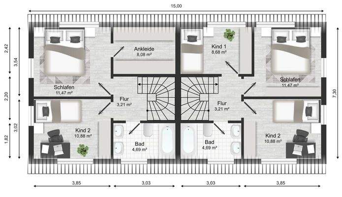 Grundriss Obergeschoss
