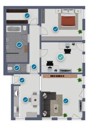 Miethaus Beispielwohnung