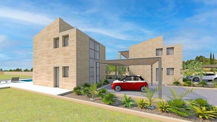 Kreta, Tersana: IM BAU: Zwei luxuriöse Steinvillen in Tersanas Beach zu verkaufen