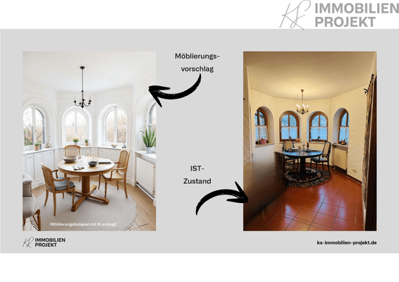 Vorher_Nachher Esszimmer im Erker