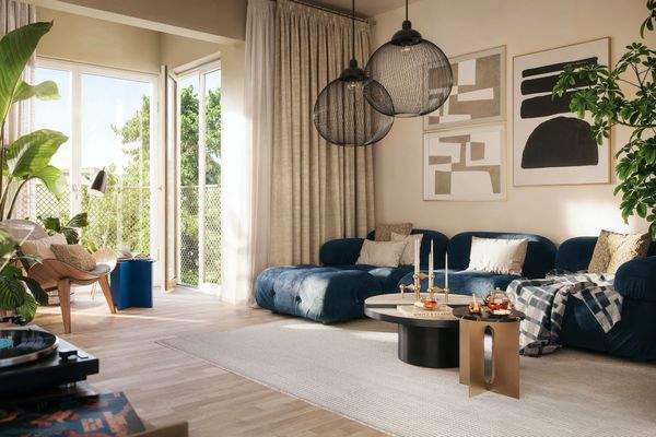 Wohnbereich einer Parkside Suite mit Erker