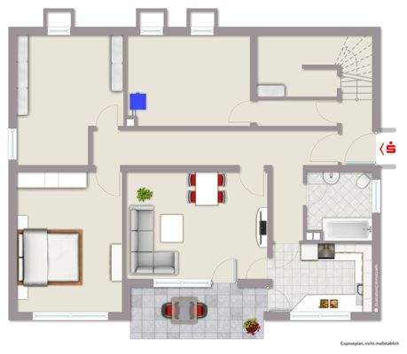 Grundriss-Skizze Erdgeschoss