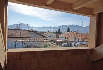 Ausblick von dieser Wohnung auf die Alpen