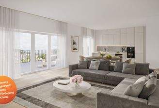 Visualisierung Wohn- und Essbereich Penthouse