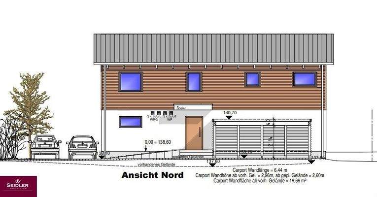 Nordansicht des Hauses