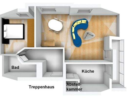 3D Ansicht Dachgeschoss
