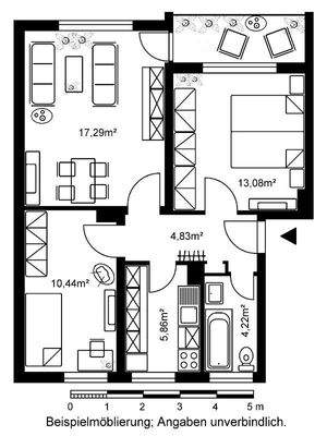 Grundriss der Wohnung