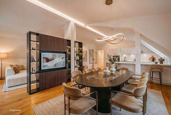 Wohnzimmer mit Fernseher 1