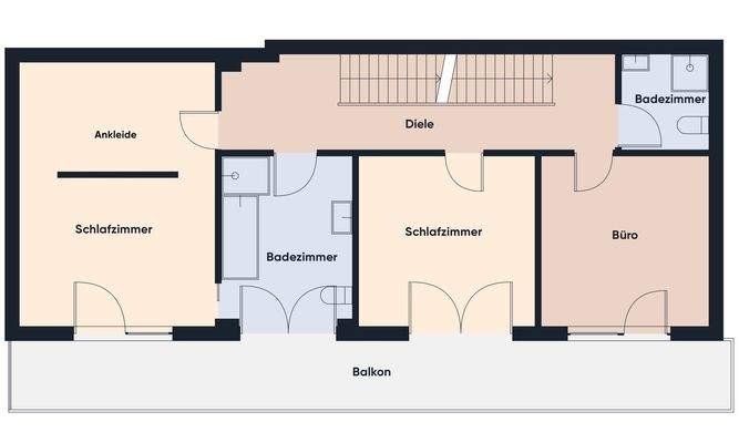Grundriss ohne Maßstab / 1. Obergeschoss