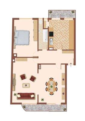 Wohnung links (mit Option Wohnküche) 