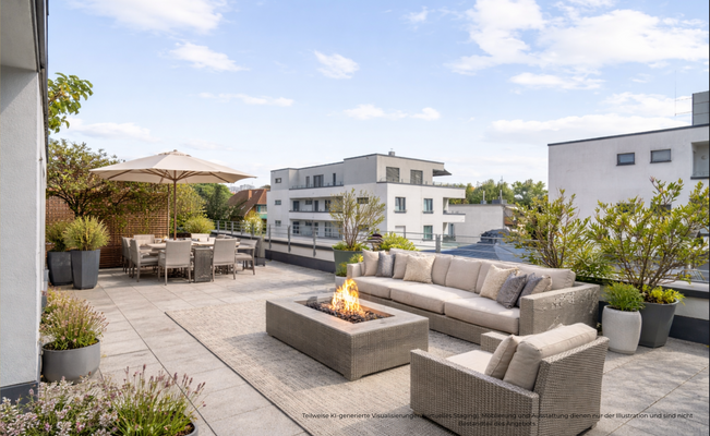 Dachterrasse - Bspeinrichtung