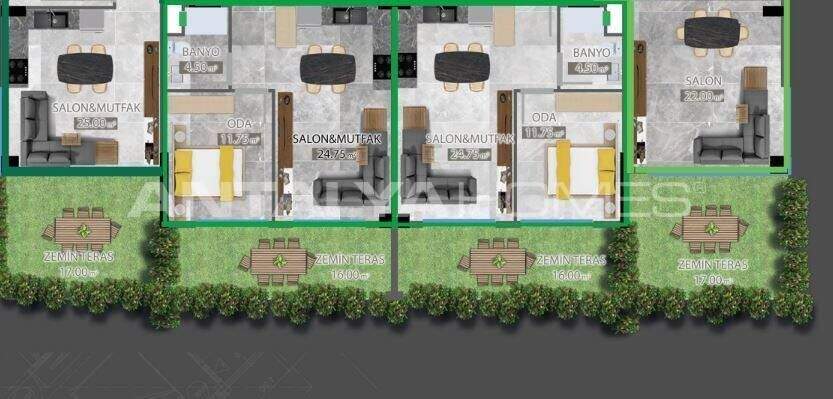 Elegant Flats with City and Nature Views in Alanya