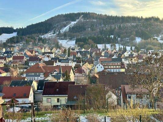 Blick auf die Skischanze