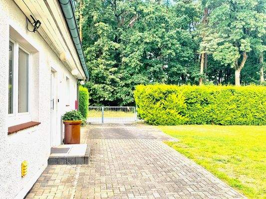 mit Wäldchen gleich nebenan......