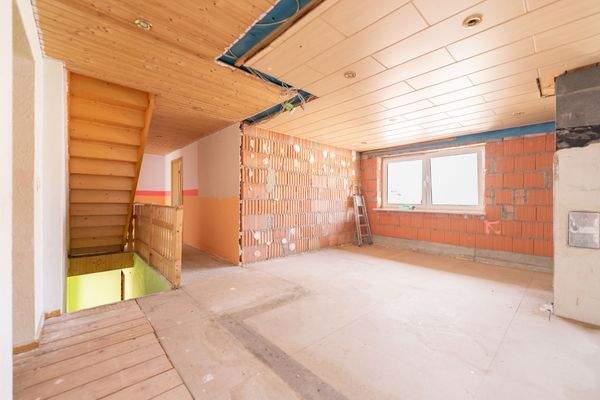 Essbereich Anbau - aktuell entkernt