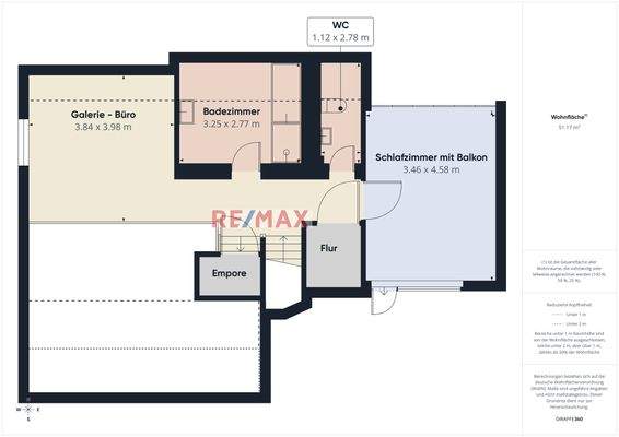 Grundriss Obergeschoss ohne Balkon