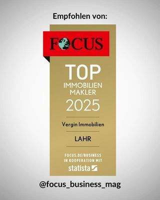 TOP-Immobilienmakler 2025 - zum 12. Mal in Folge!