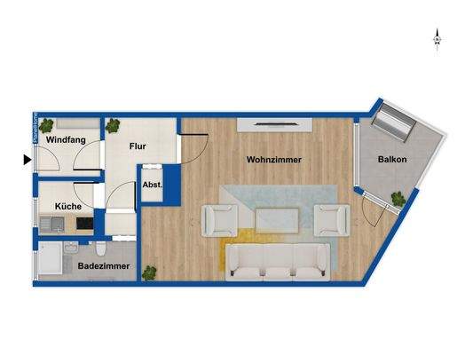 Grundriss Wohnung 2.OG