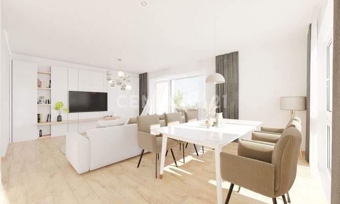 Wohn-, Ess- und Küchenbereich (visualisiert)