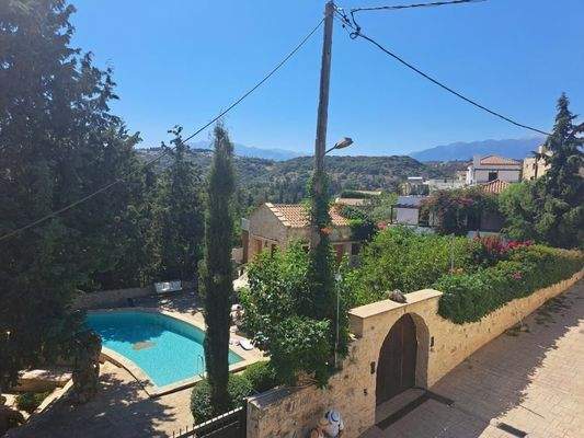 Kreta, Douliana: Charmantes Apartment mit einem Schlafzimmer und atemberaubendem Bergblick