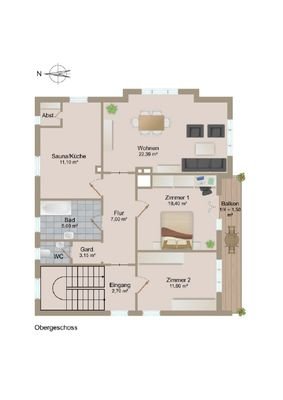 Grundriss Obergeschoss