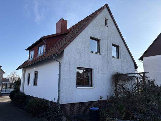 Rück-/Seitenansicht mit Kellerzugang