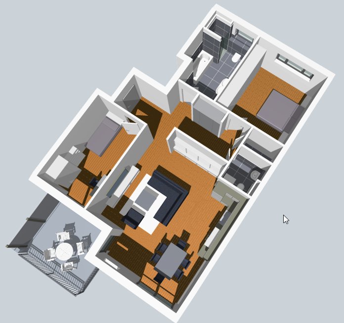 räumliche Darstellung Wohnung 13