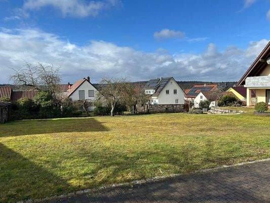 Blick auf das Baugrundstück