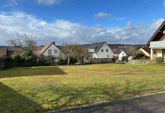 Blick auf das Baugrundstück