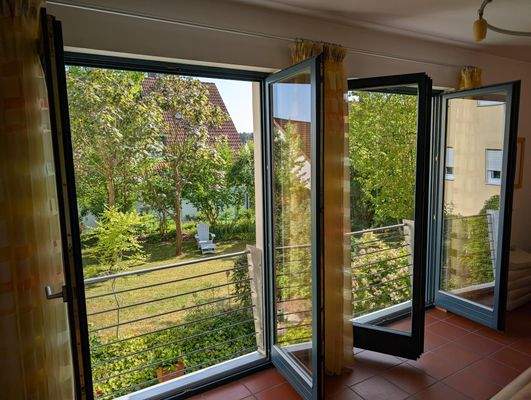 Blick  in den Garten