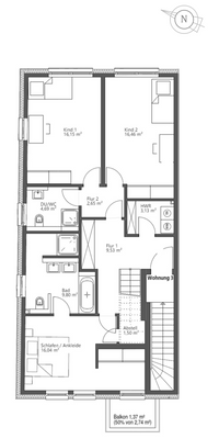 Grundriss Obergeschoss