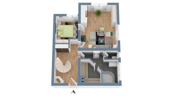 Grundriss Souterrain 3D