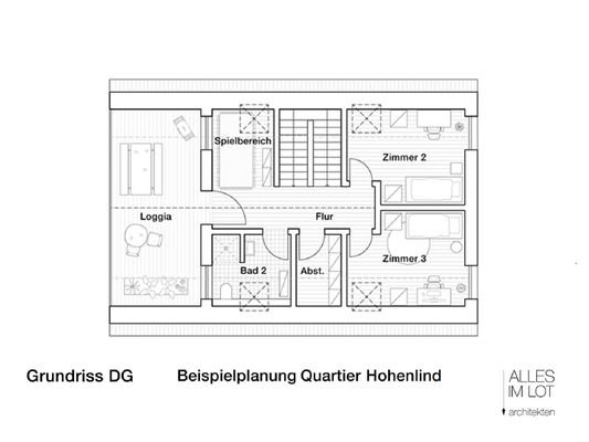 Beispielplanung EFH Grundriss DG