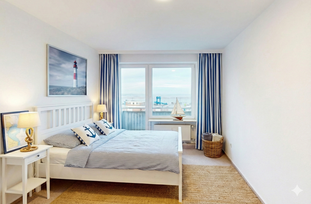 Schlafzimmer KI generiert ausgestattet