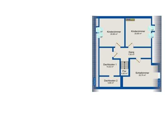 Grundriss Dachgeschoss - Top 2