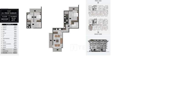 Properties in a Seafront Complex with Amenities Alanya Kestel