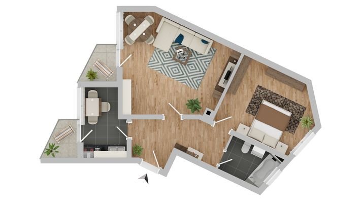 illustrierter Grundriss