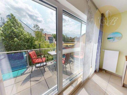 Blick auf den Balkon