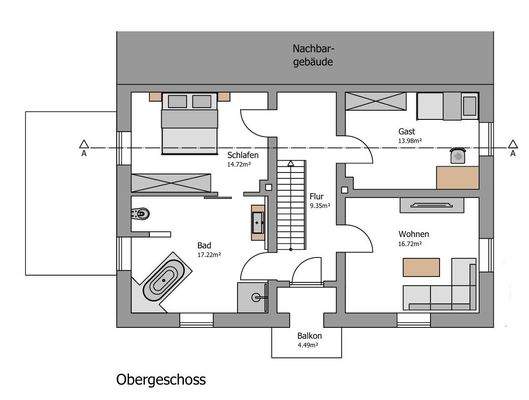 Grundriss Obergeschoss