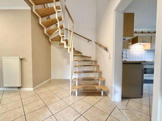 Treppe ins Obergeschoss