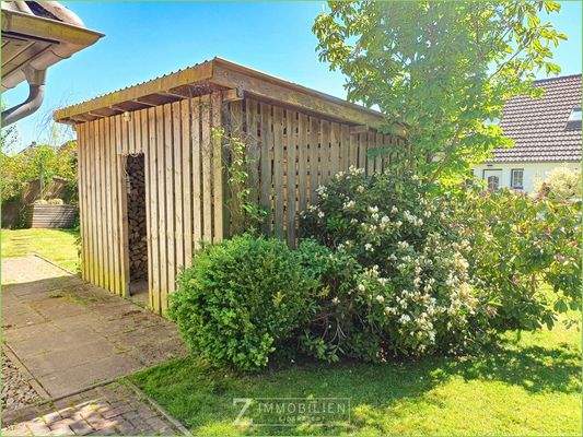 Lagerschuppen für Holz