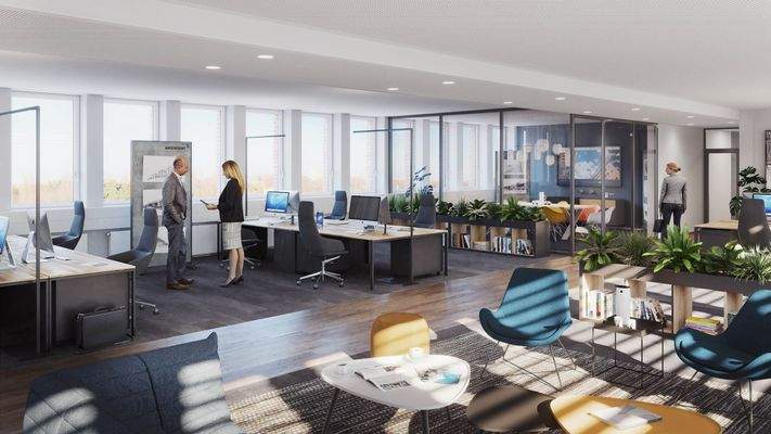 Visualisierung Bürofläche