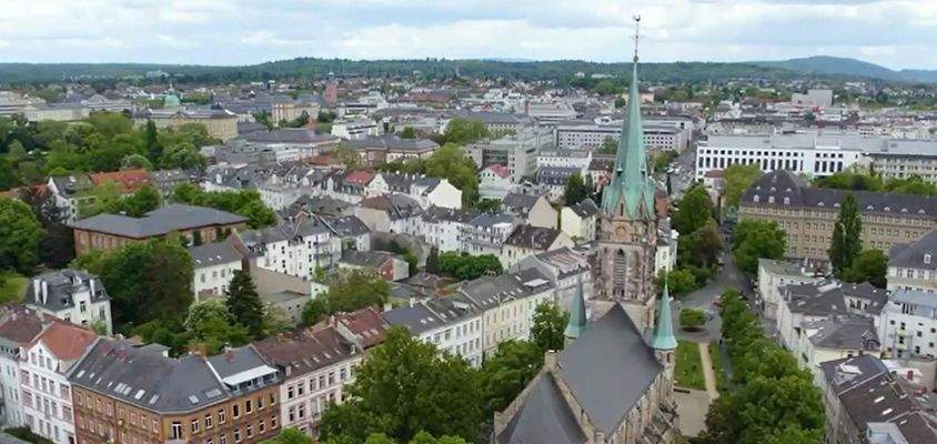 Ansicht von oben Stadtteil