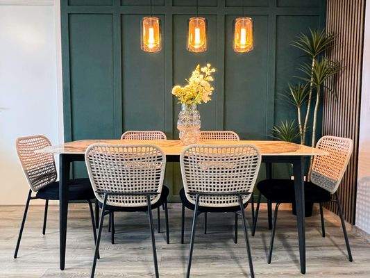 Essbereich im Wohnzimmer