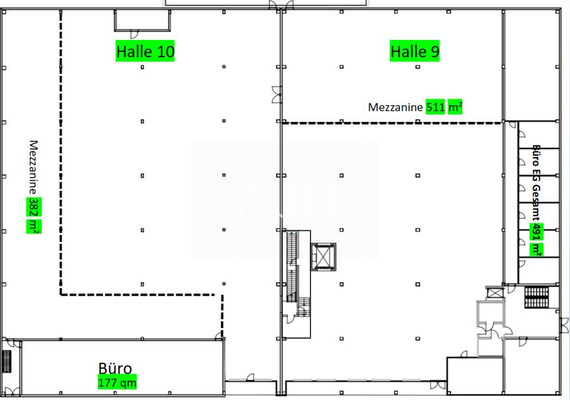 Grundriss Halle 9+10 EG 1