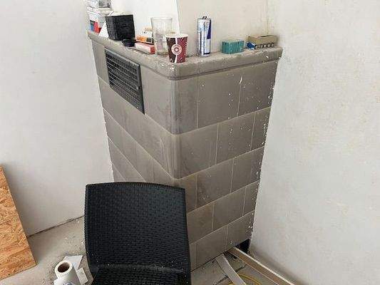 Wohnzimmer-Kachelofen