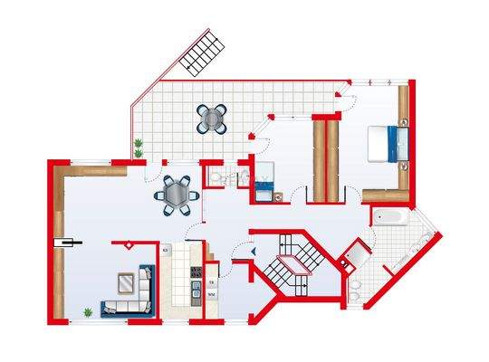 Lorcher Straße 15_EG_4 Zi._Der Grundriss dient ausschließlich der veranschaulichenden Darstellung und erhebt keinen Anspruch auf Maßstabstreue oder Vollständigkeit.