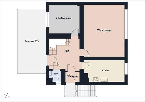 Grundriss-Schema Erdgeschoss