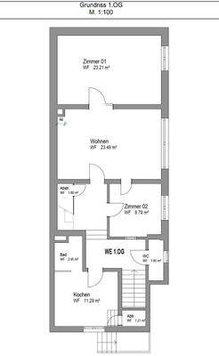 Grundriss Hinterhaus 1.OG